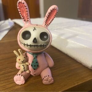 Furrybones Pink Bun-Bun Skeleton Dressed in a Pink Bunny Costume Figurine
